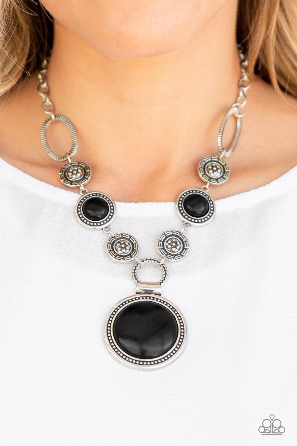 Paparazzi Accessories-Sedona Drama - Black Necklace