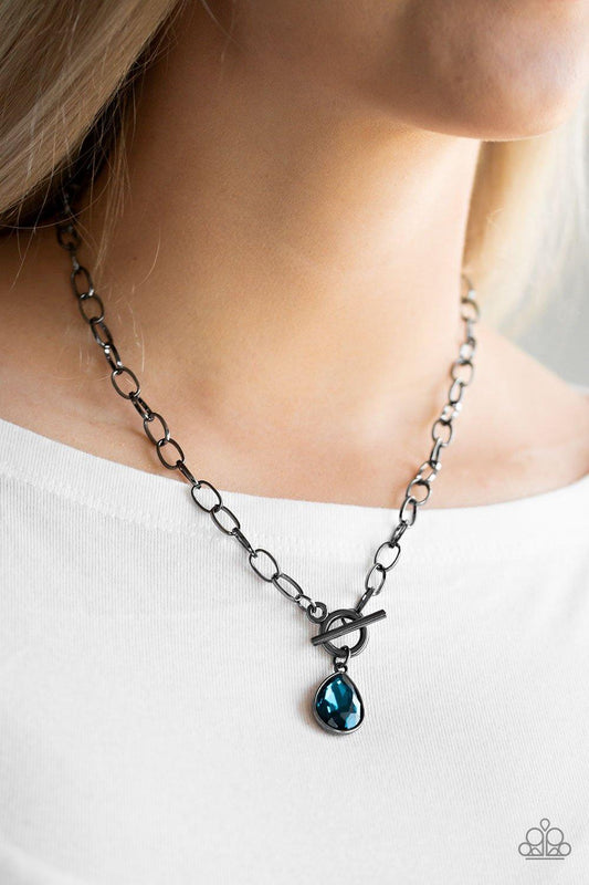 Paparazzi Accessories-So Sorority - Blue Necklace