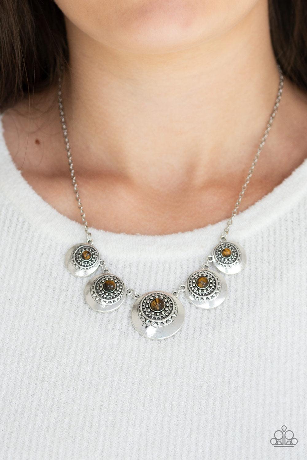 Paparazzi Accessories-Solar Beam - Brown Necklace