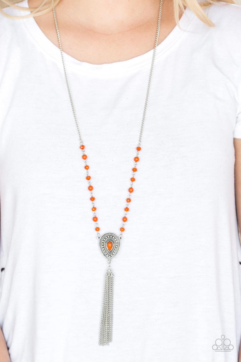 Paparazzi Accessories-Soul Quest - Orange Necklace