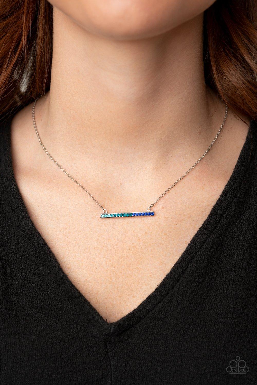 Paparazzi Accessories-Sparkly Spectrum - Blue Necklace