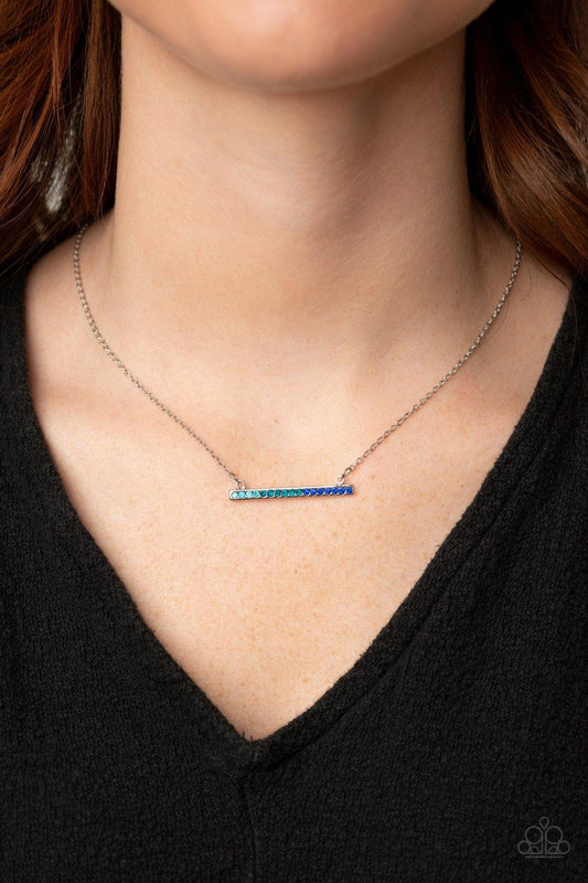 Paparazzi Accessories-Sparkly Spectrum - Blue Necklace