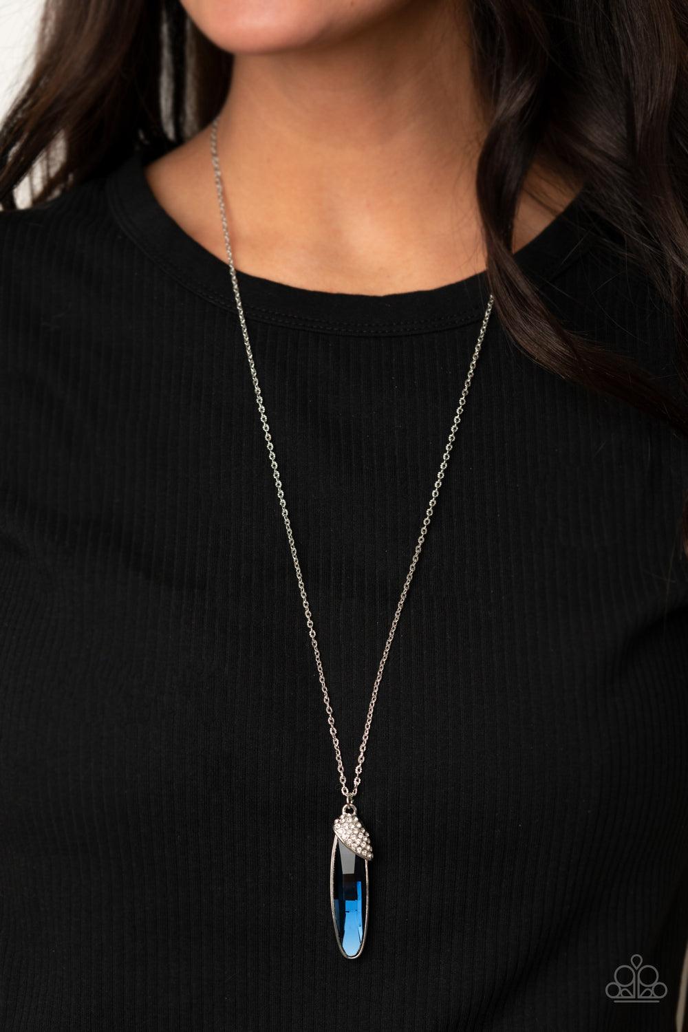 Paparazzi Accessories-Spontaneous Sparkle - Blue Necklace