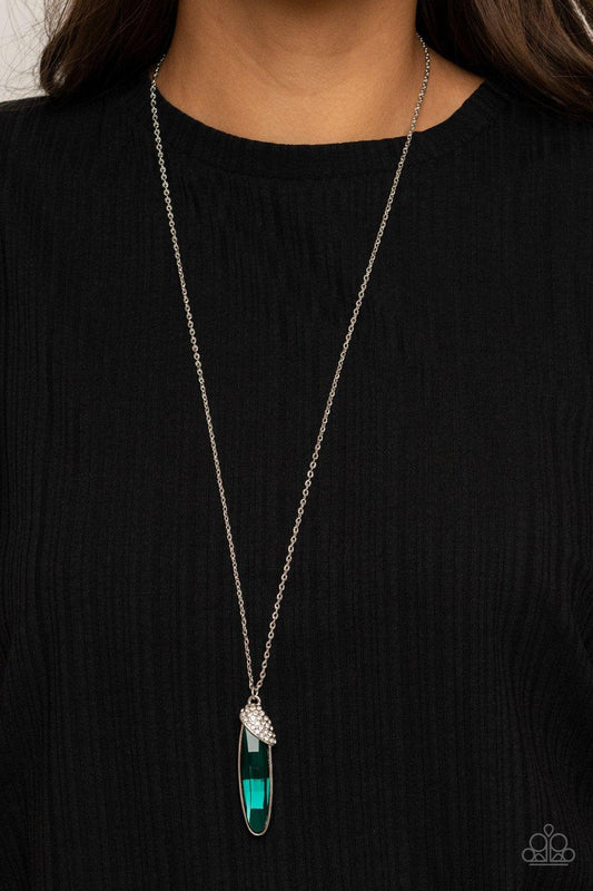 Paparazzi Accessories-Spontaneous Sparkle - Green Necklace