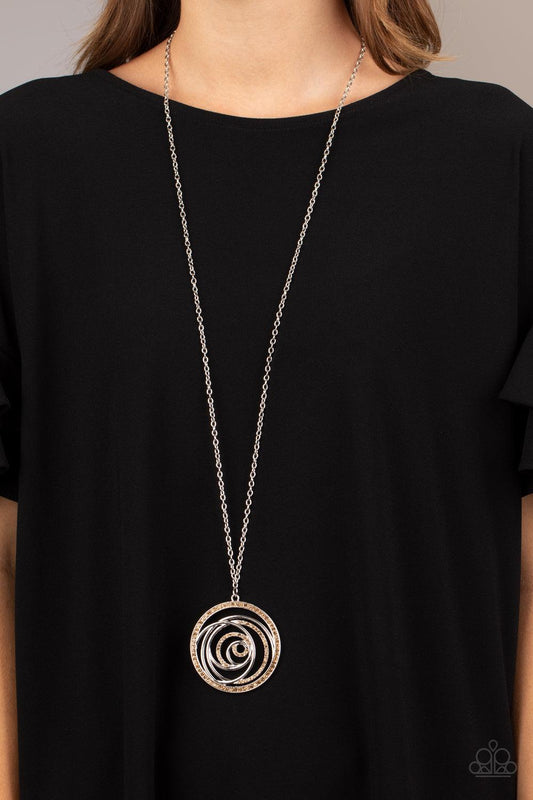 Paparazzi Accessories-Subliminal Sparkle - Brown Necklace