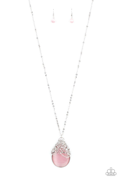 Paparazzi Accessories-Tangled Gardens - Pink Necklace