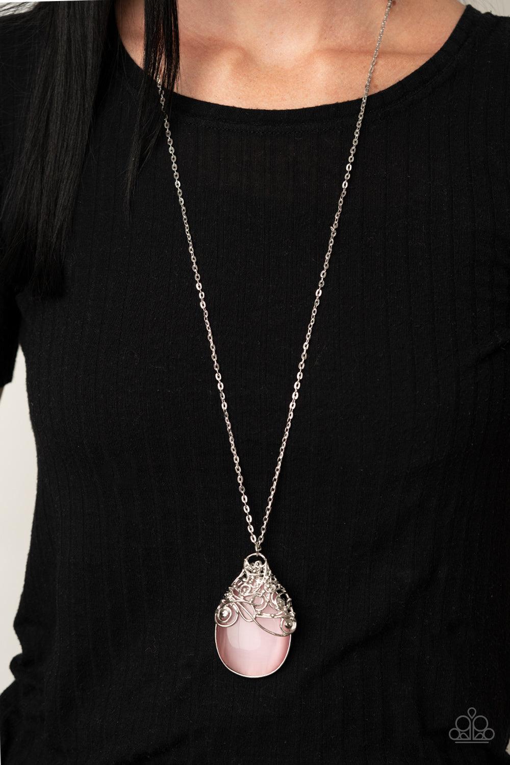 Paparazzi Accessories-Tangled Gardens - Pink Necklace