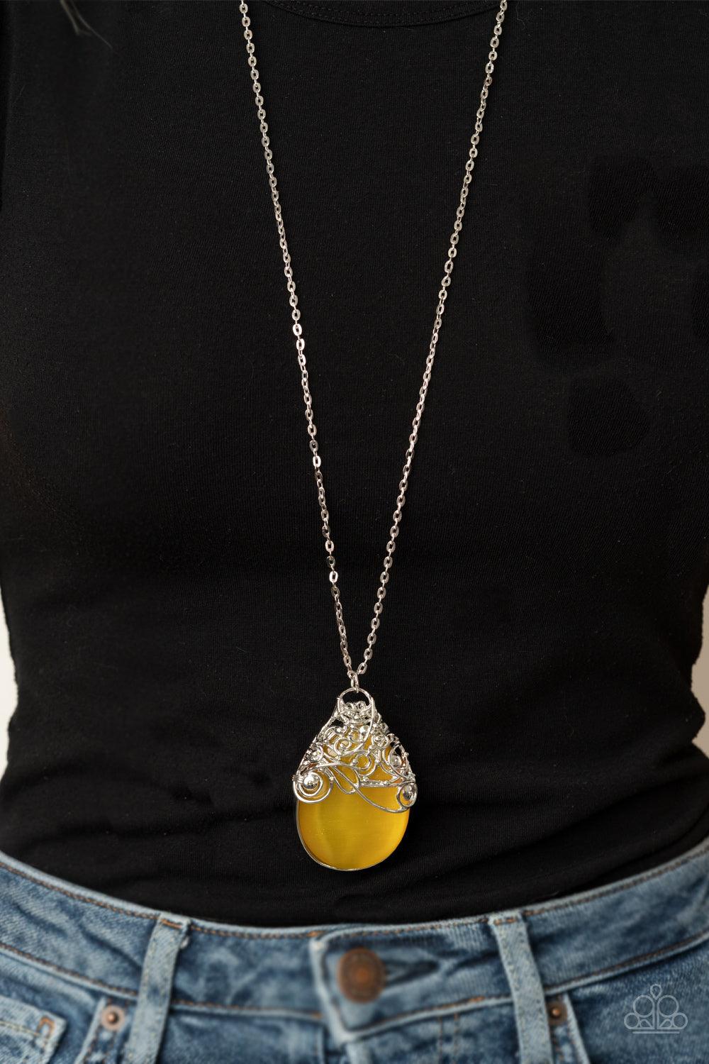 Paparazzi Accessories-Tangled Gardens - Yellow Necklace