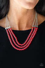 Paparazzi Accessories-Terra Trails - Red Necklace