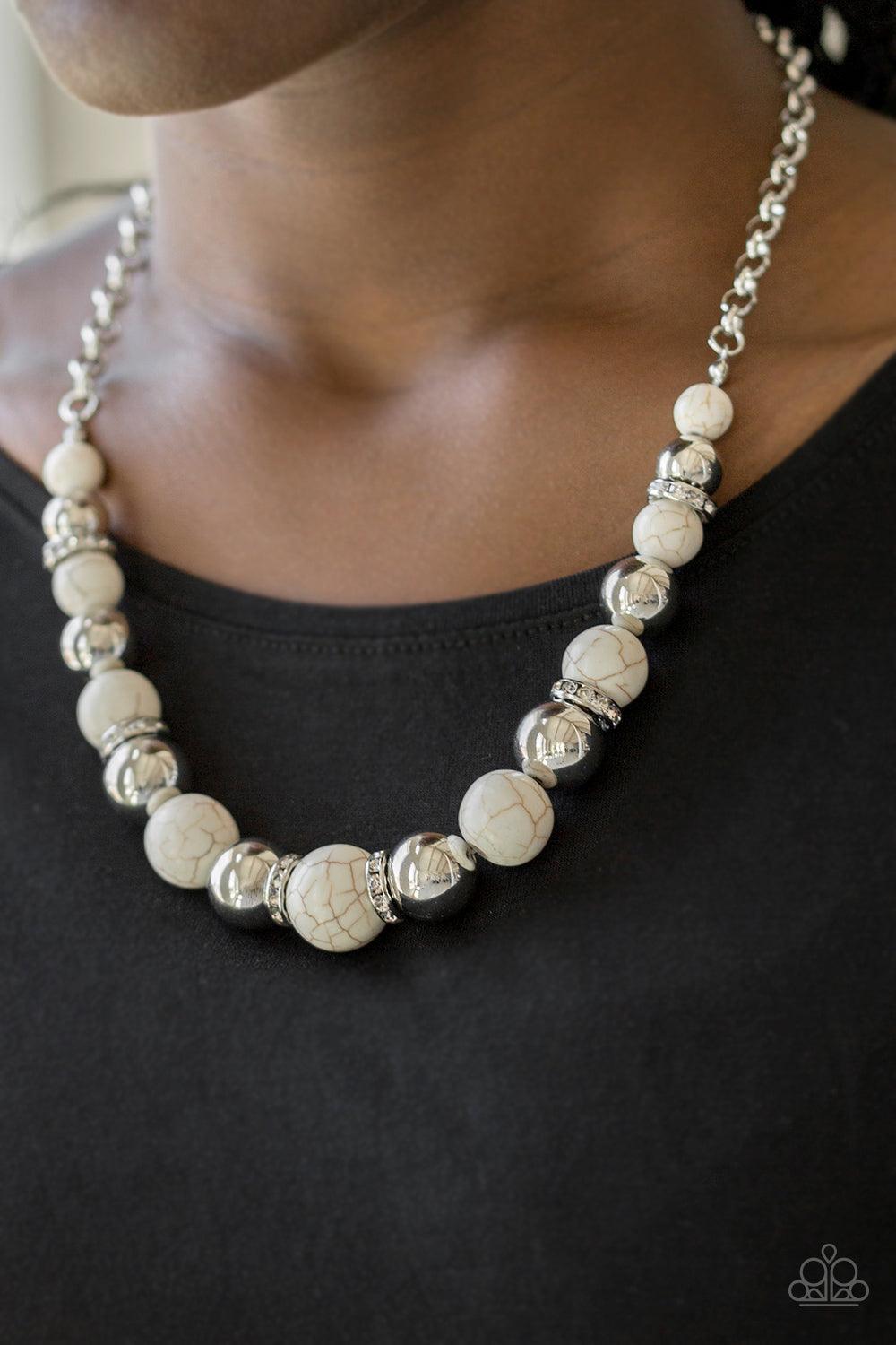 Paparazzi Accessories-The Ruling Class - White Necklace