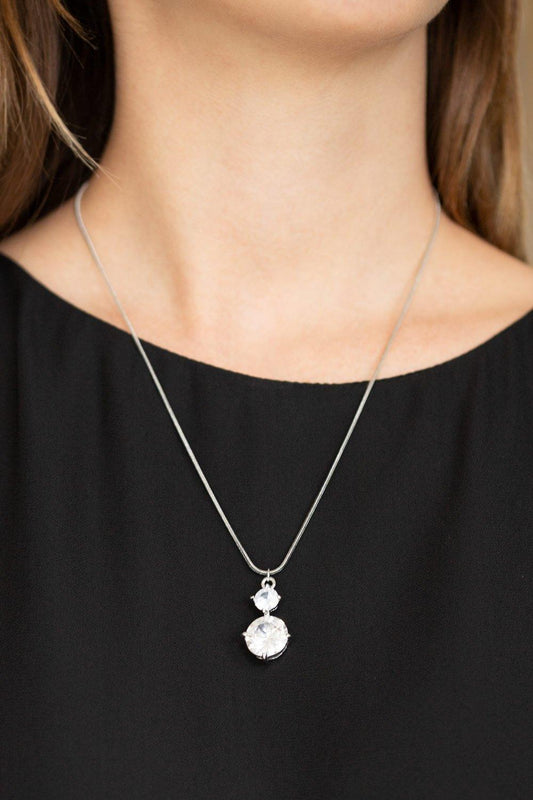  Paparazzi Accessories-Top Dollar Diva - White Necklace