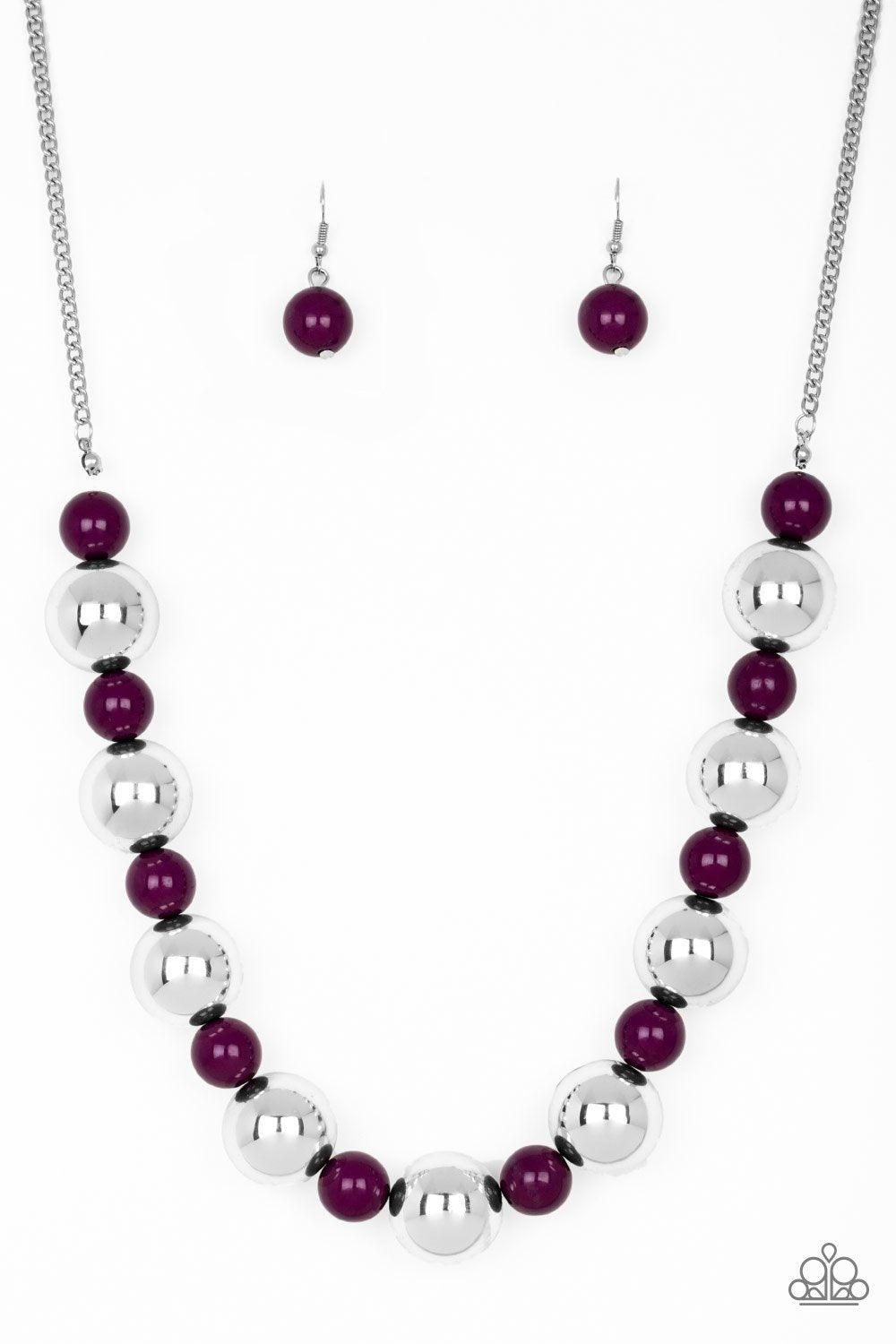 Paparazzi Accessories-Top Pop - Purple Necklace