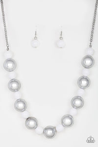 Paparazzi Accessories-Top Pop - White Necklace