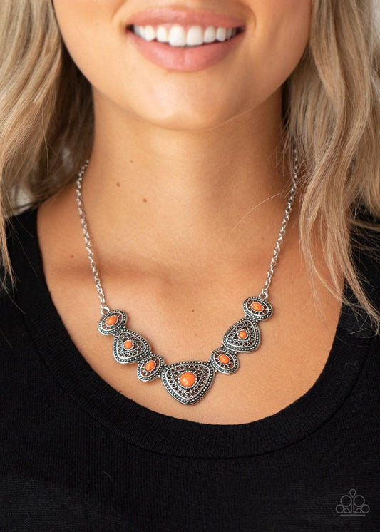 Paparazzi Accessories-Totally TERRA-torial - Orange Necklace