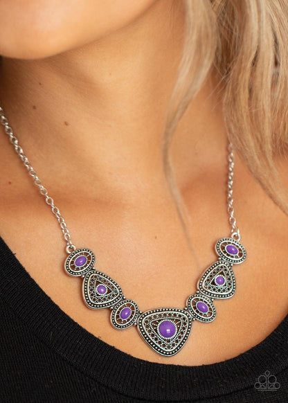 Paparazzi Accessories-Totally TERRA-torial - Purple Necklace