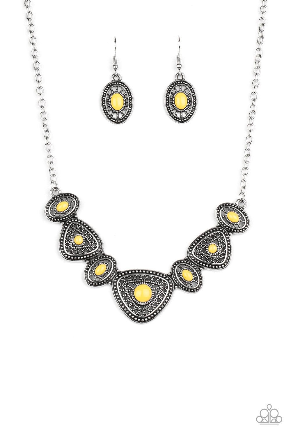 Paparazzi Accessories-Totally TERRA-torial - Yellow Necklace