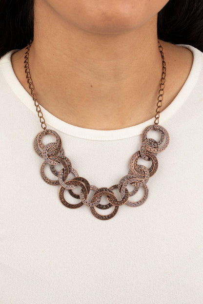 Paparazzi Accessories-Treasure Tease - Copper Necklace