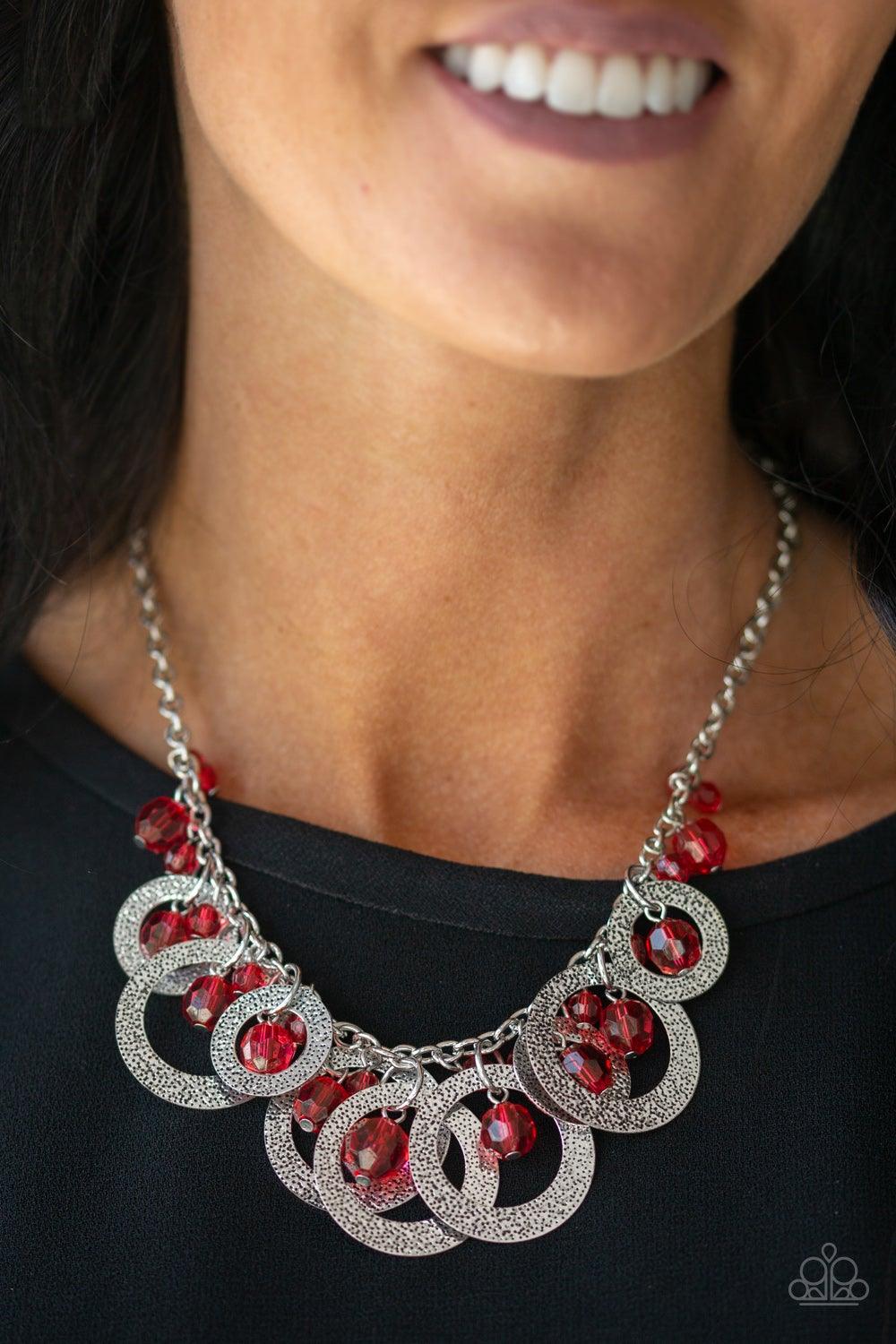 Paparazzi Accessories-Turn It Up - Red Necklace