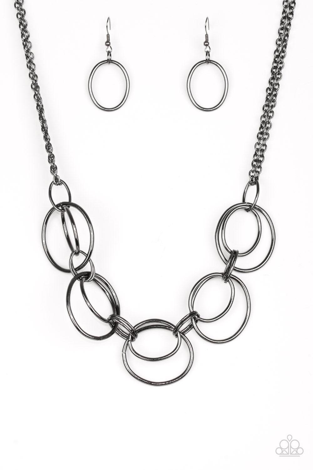 Paparazzi Accessories-Urban Orbit - Black Necklace