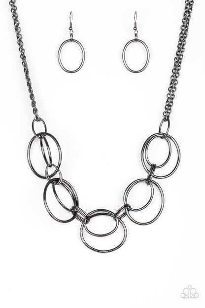 Paparazzi Accessories-Urban Orbit - Black Necklace