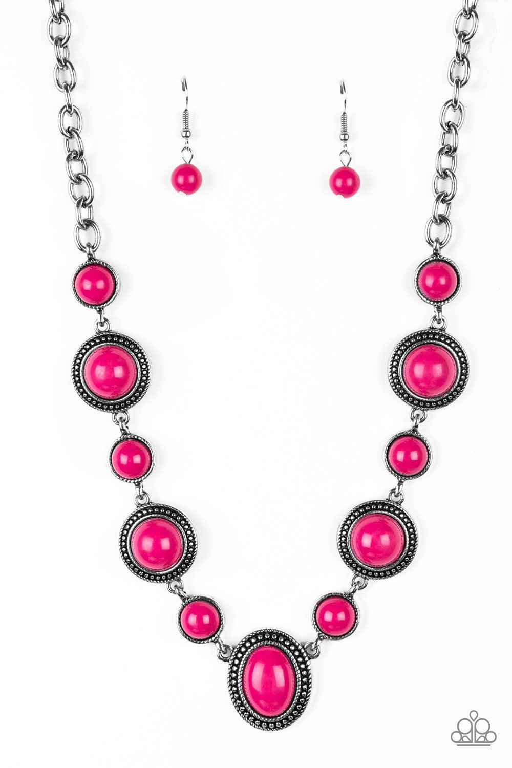 Paparazzi Accessories-Voyager Vibes - Pink Necklace