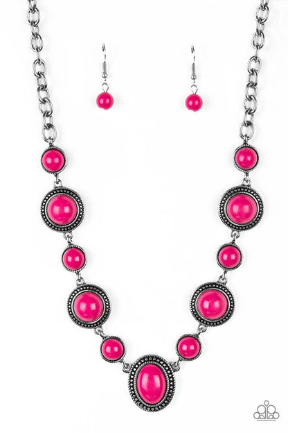 Paparazzi Accessories-Voyager Vibes - Pink Necklace