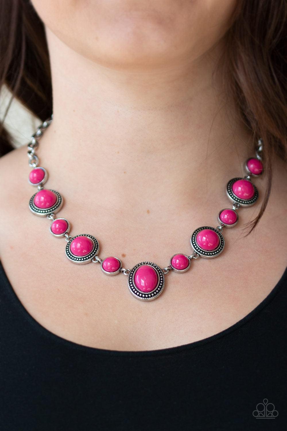 Paparazzi Accessories-Voyager Vibes - Pink Necklace