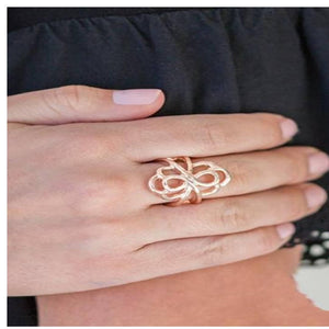 Paparazzi Accessories-Ever Entwined - Rose Gold Ring