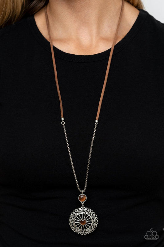 Paparazzi Accessories-Where No MANDALA Has Gone Before - Brown Necklace