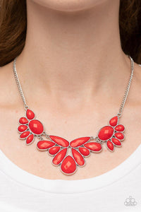 A Passing FAN-cy Red Necklace - Jewelry by Bretta - Jewelry by Bretta