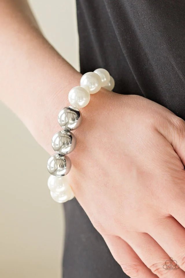 All Dressed UPTOWN White Bracelet - Jewelry by Bretta - Jewelry by Bretta