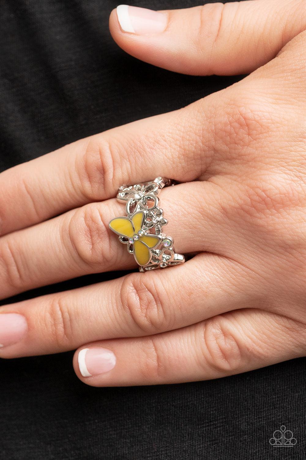 All FLUTTERED Up Yellow Butterfly Ring 🦋 💛 - Jewelry by Bretta - Jewelry by Bretta