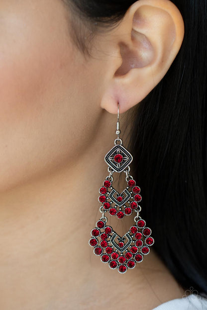 All For The GLAM Red Earrings - Jewelry by Bretta - Jewelry by Bretta