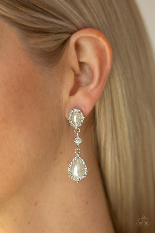 All-GLOWING - White Earrings - Jewelry By Bretta - Jewelry by Bretta