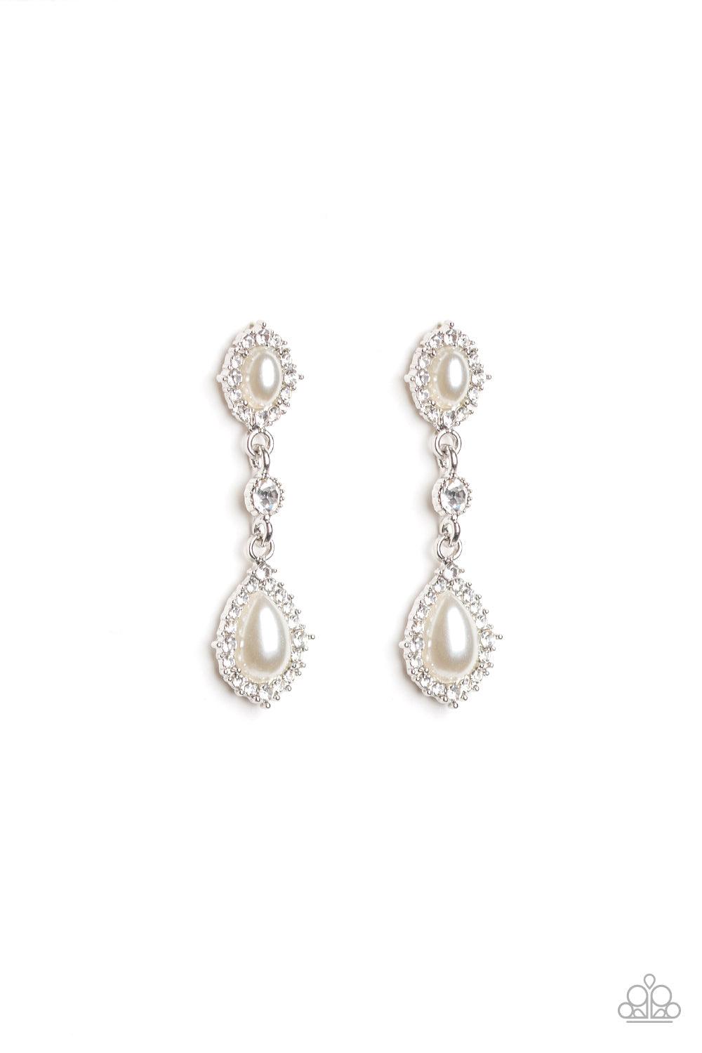 All-GLOWING - White Earrings - Jewelry By Bretta - Jewelry by Bretta