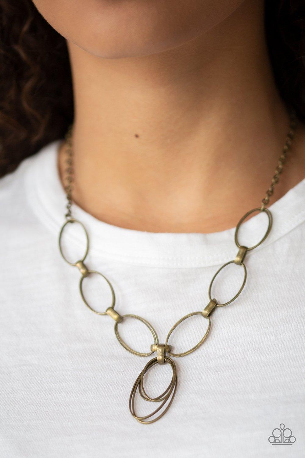 All OVAL Town Brass Necklace - Jewelry By Bretta - Jewelry by Bretta