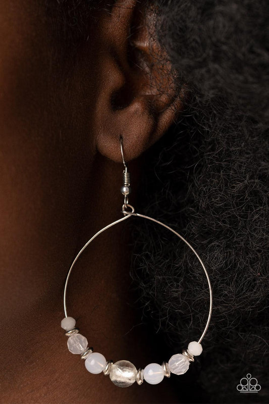 Ambient Afterglow White Earrings - Jewelry by Bretta - Jewelry by Bretta