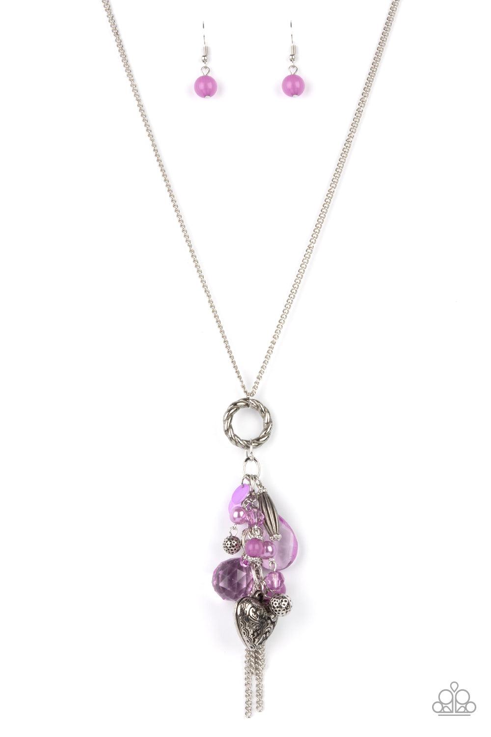 Silver and Purple Gemstone Pendant Necklace · Free Stock Photo