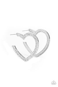 AMORE to Love White Heart Earrings - Jewelry by Bretta - Jewelry by Bretta