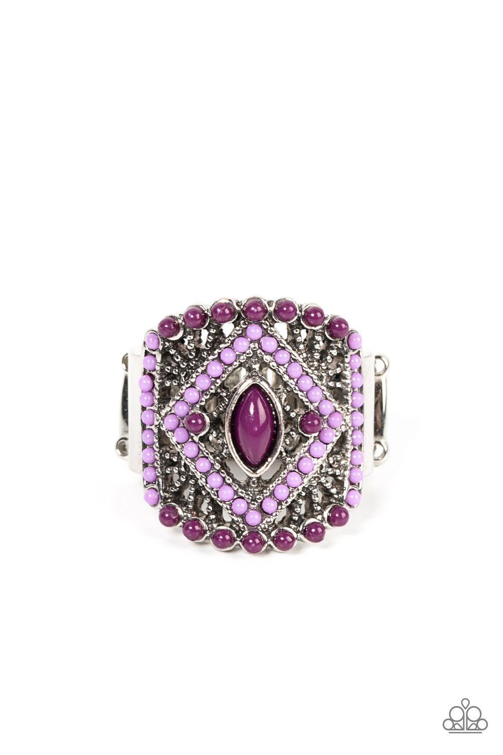 Amplified Aztec Purple Ring - Jewelry by Bretta - Jewelry by Bretta