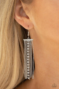 Another Day, Another DRAMA White Earrings- Jewelry by Bretta - Jewelry by Bretta