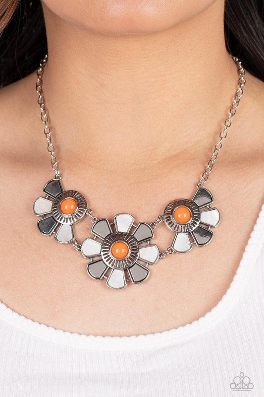 Aquatic Garden Orange Necklace - Jewelry by Bretta - Jewelry by Bretta
