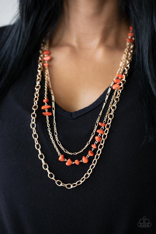 Artisanal Abundance Orange Necklace -Jewelry by Bretta - Jewelry by Bretta