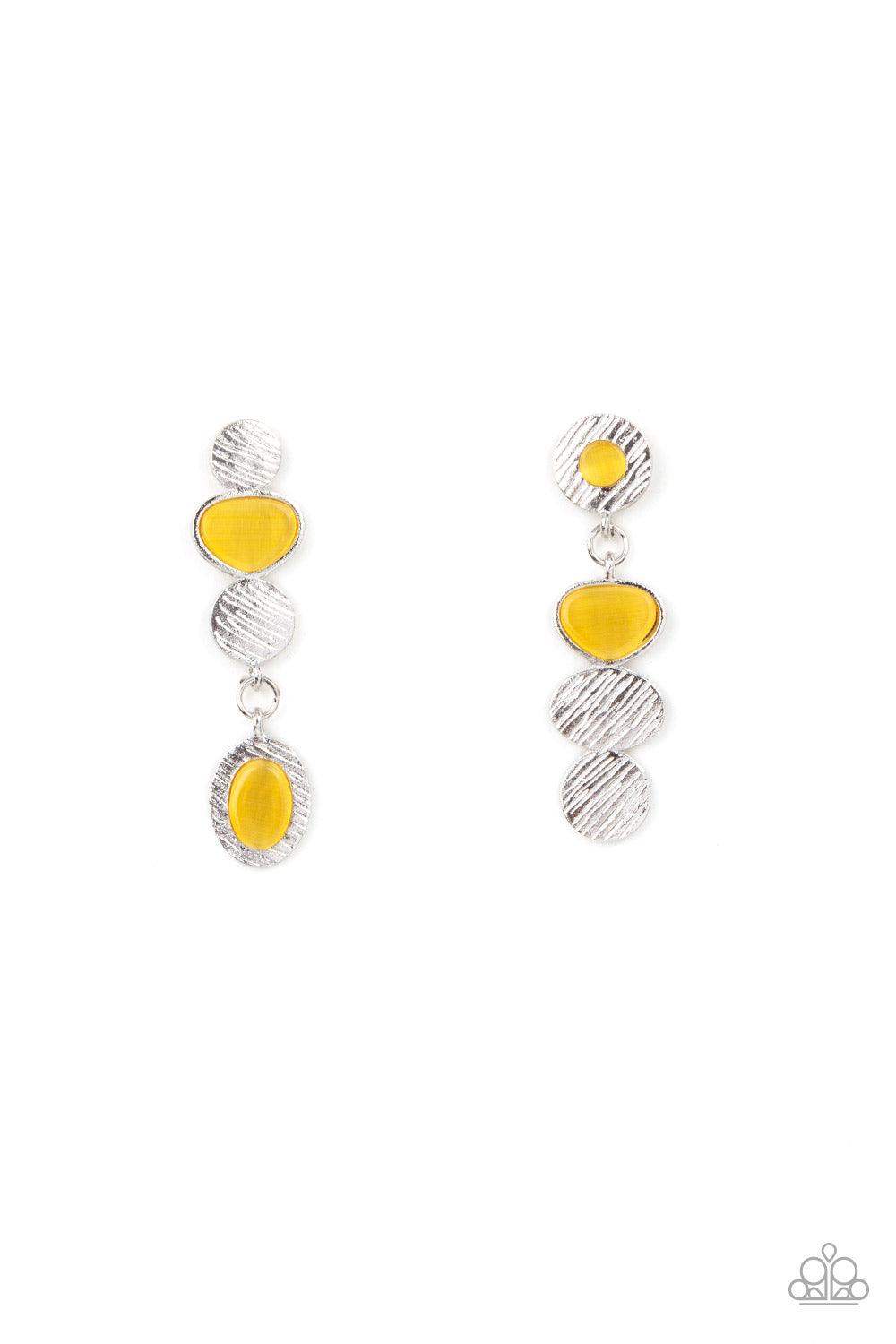 Asymmetrical Appeal Yellow Earrings - Jewelry by Bretta - Jewelry by Bretta