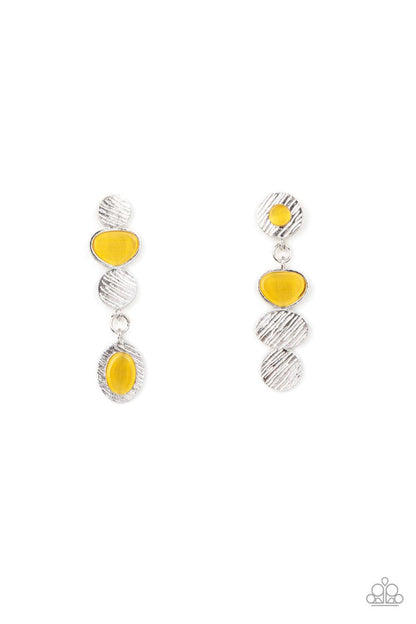Asymmetrical Appeal Yellow Earrings - Jewelry by Bretta - Jewelry by Bretta