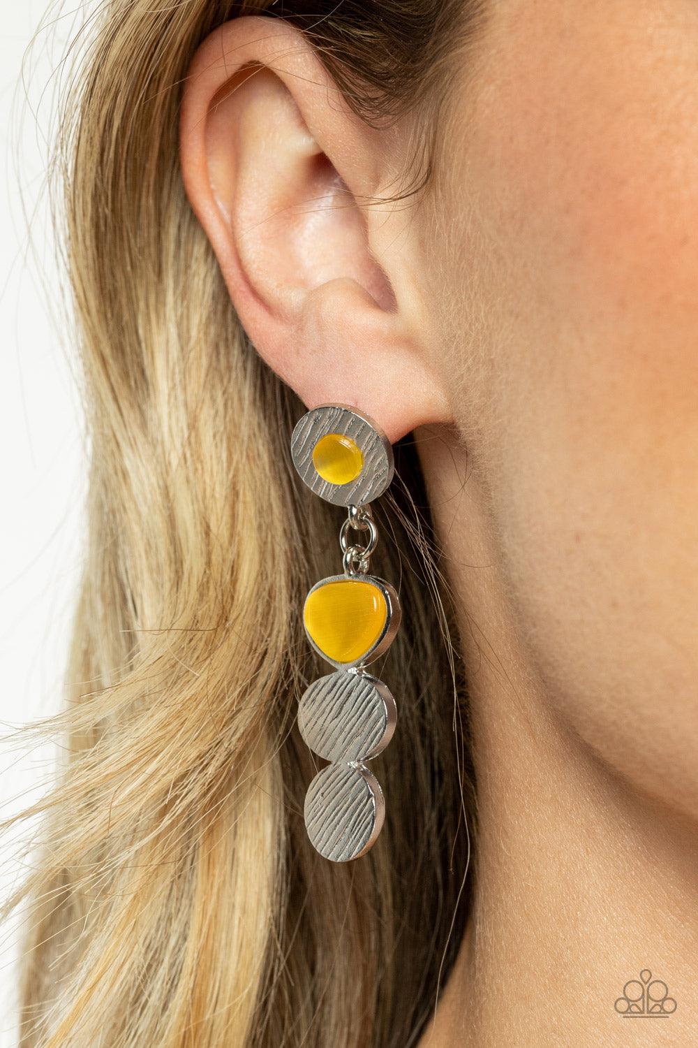 Asymmetrical Appeal Yellow Earrings - Jewelry by Bretta - Jewelry by Bretta