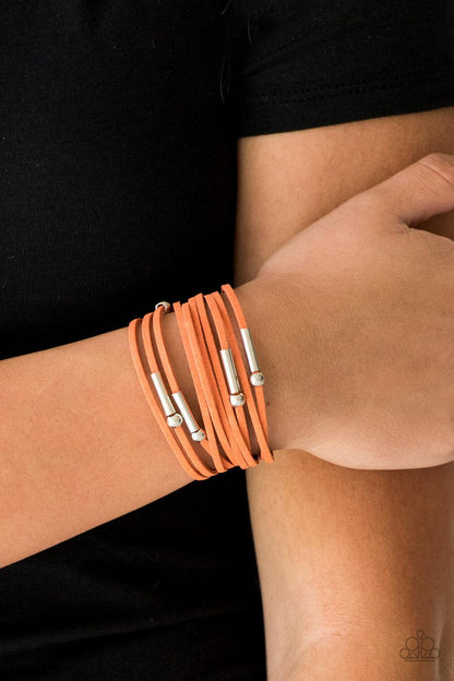 Back To BACKPACKER Orange Bracelet - Jewelry by Bretta - Jewelry by Bretta
