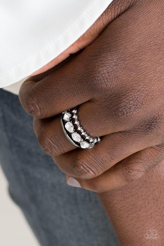 Backstage Sparkle Black Ring - Jewelry by Bretta - Jewelry by Bretta