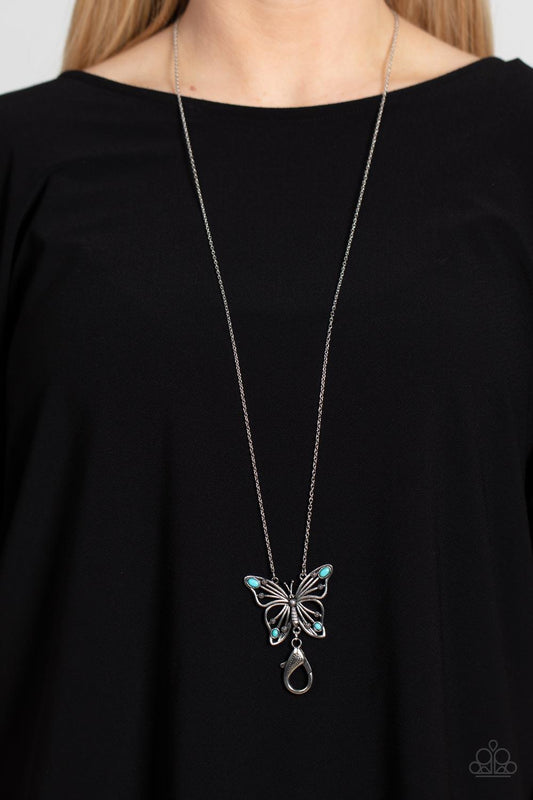 Badlands Butterfly Blue Lanyard Necklace - Jewelry by Bretta - Jewelry by Bretta
