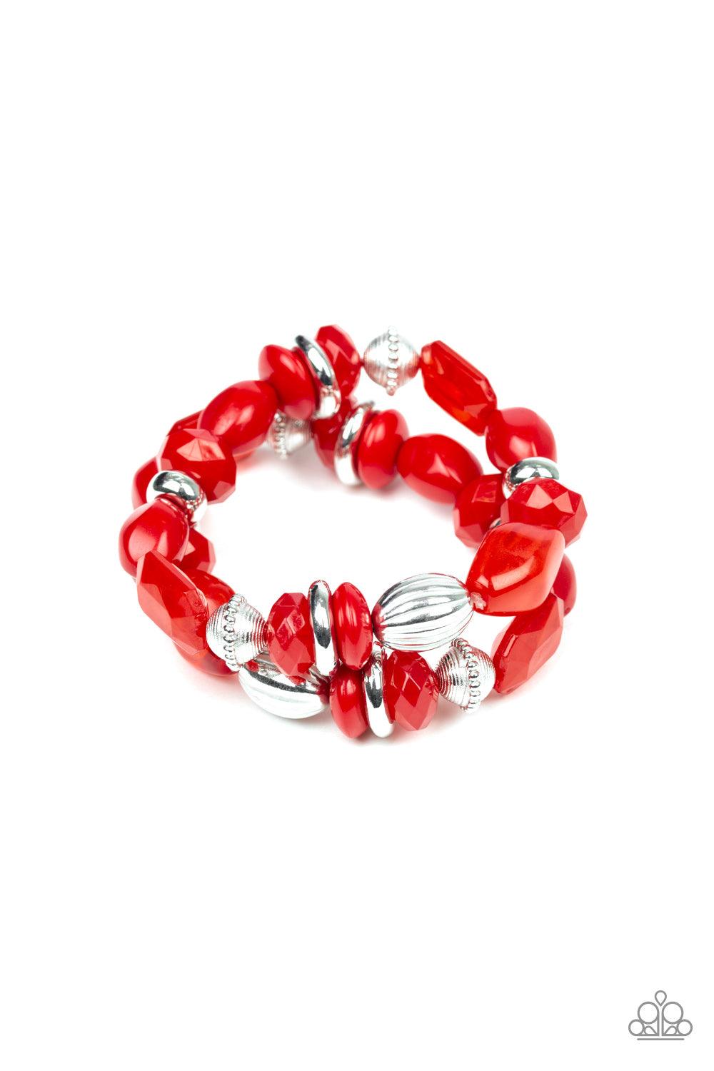 Beach Brunch Red Bracelets - Jewelry by Bretta - Jewelry by Bretta